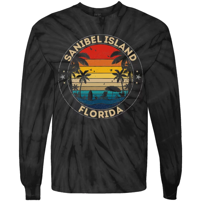 Sanibel Island Souvenir Florida Reminder Tie-Dye Long Sleeve Shirt