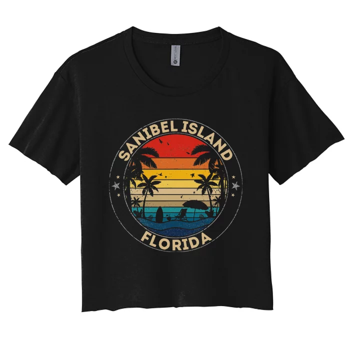 Sanibel Island Souvenir Florida Reminder Women's Crop Top Tee