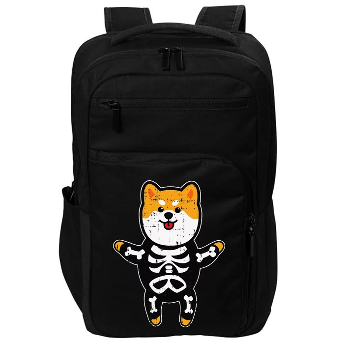 Shiba Inu Skeleton Costume Cute Easy Dog Halloween Gift Impact Tech Backpack