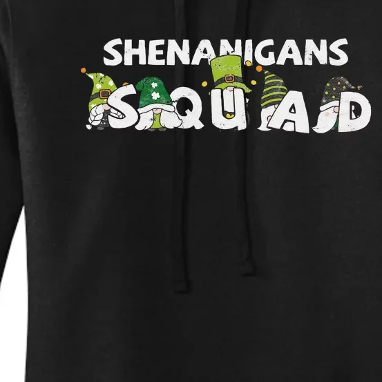 saint irish Shenanigans Squad St Patricks Day Gnomes Women's Pullover Hoodie