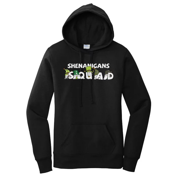 saint irish Shenanigans Squad St Patricks Day Gnomes Women's Pullover Hoodie