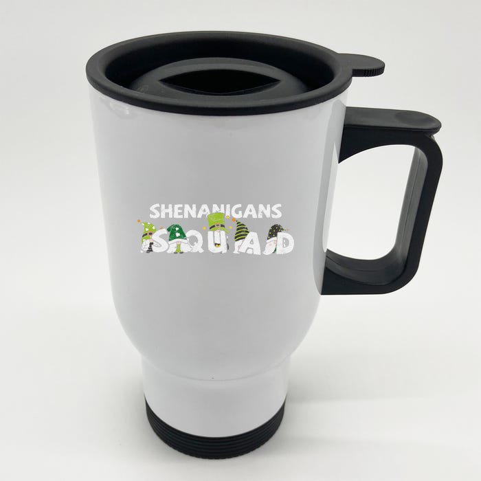 saint irish Shenanigans Squad St Patricks Day Gnomes Front & Back Stainless Steel Travel Mug