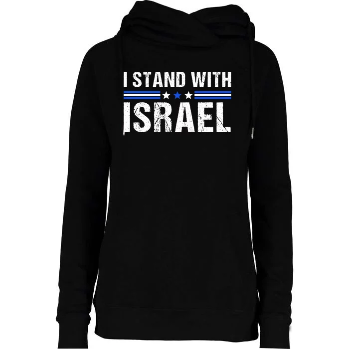 Support I Stand With Israel Womens Funnel Neck Pullover Hood