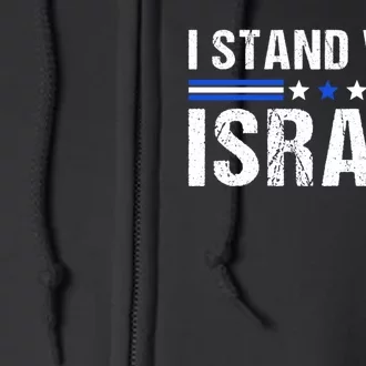 Support I Stand With Israel Full Zip Hoodie