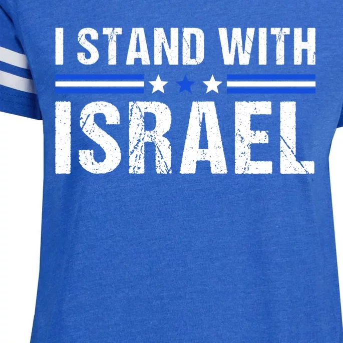 Support I Stand With Israel Enza Ladies Jersey Football T-Shirt