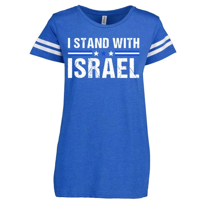 Support I Stand With Israel Enza Ladies Jersey Football T-Shirt