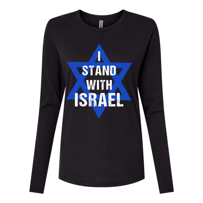 Support I Stand With Israel Womens Cotton Relaxed Long Sleeve T-Shirt