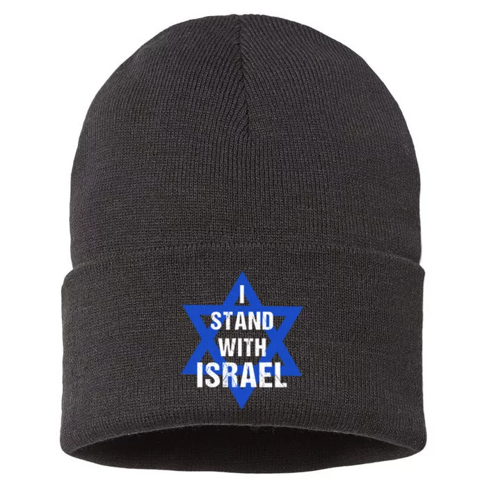 Support I Stand With Israel Sustainable Knit Beanie