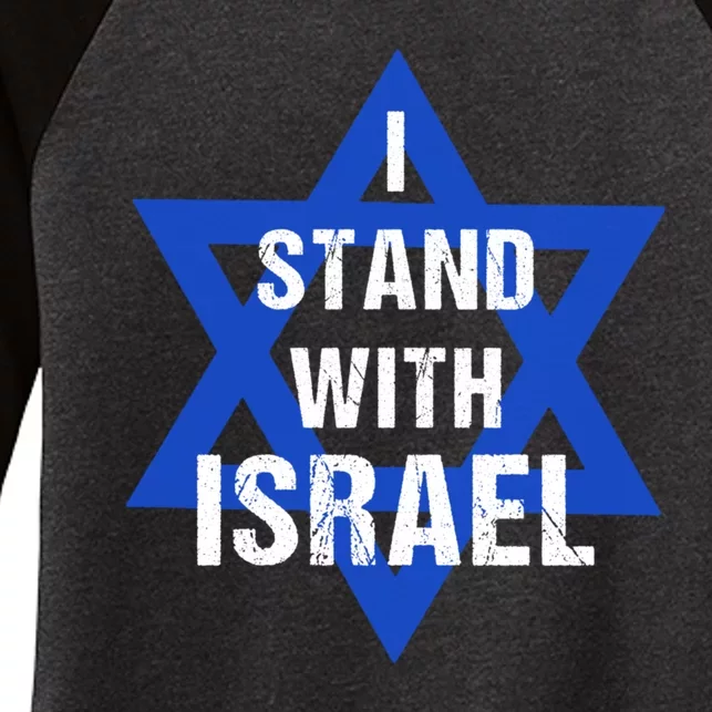 Support I Stand With Israel Women's Tri-Blend 3/4-Sleeve Raglan Shirt