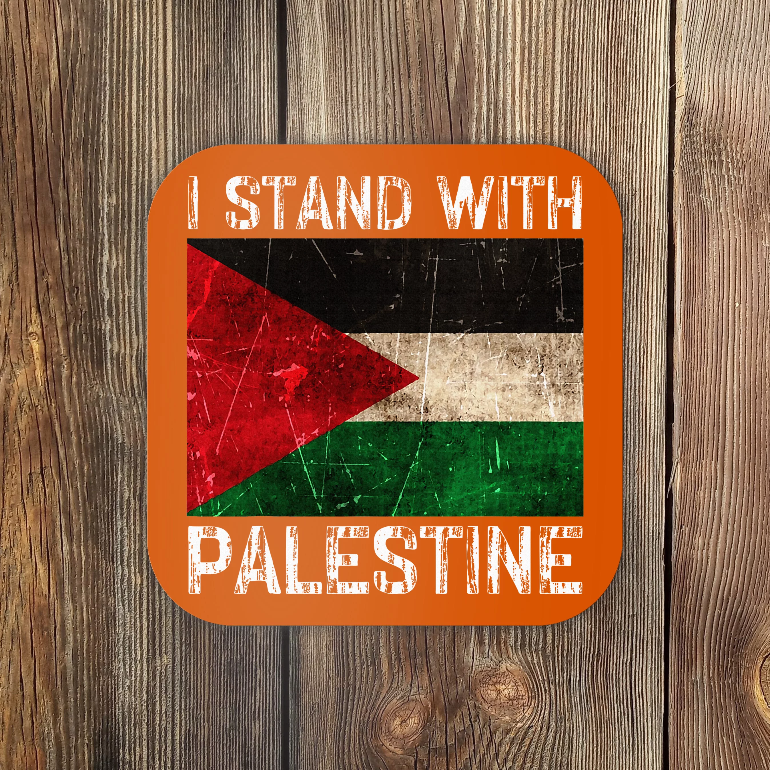 Support I Stand With Palestine Free Palestine Flag Arabic Coaster ...