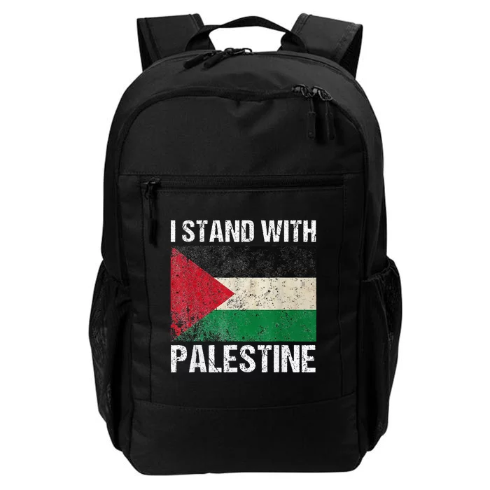 Support I stand with Palestine Free Palestine Flag Arabic Daily Commute Backpack