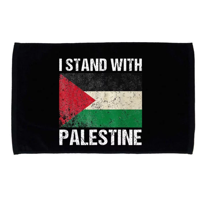 Support I stand with Palestine Free Palestine Flag Arabic Microfiber Hand Towel