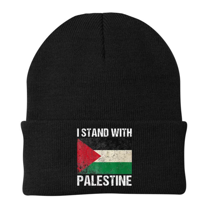 Support I stand with Palestine Free Palestine Flag Arabic Knit Cap Winter Beanie