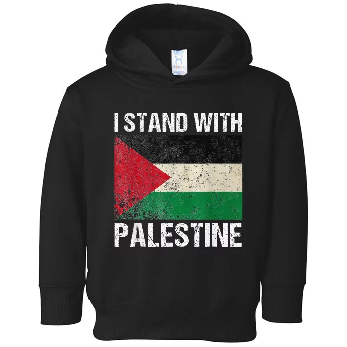 Support I stand with Palestine Free Palestine Flag Arabic Toddler Hoodie