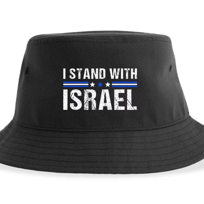 Support I Stand With Israel Jewish Heritage Israeli Flag Sustainable Bucket Hat