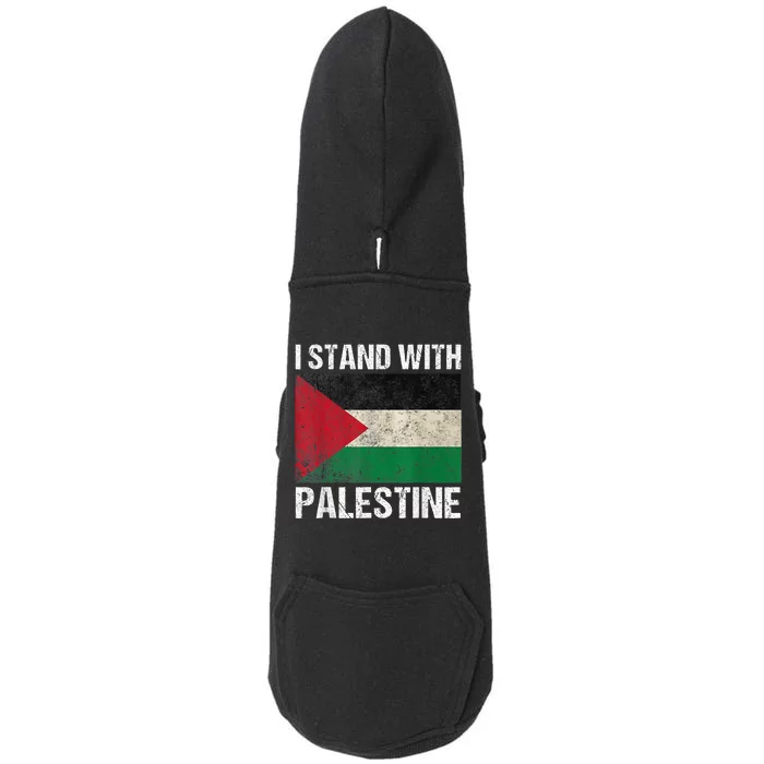 Support I Stand With Palestine Free Palestine Flag Arabic Doggie 3-End Fleece Hoodie