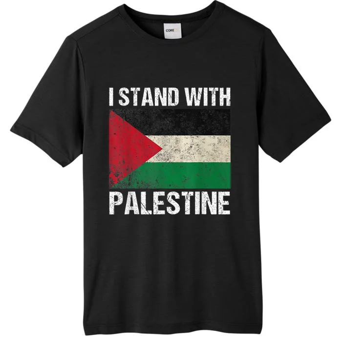 Support I Stand With Palestine Free Palestine Flag Arabic ChromaSoft Performance T-Shirt