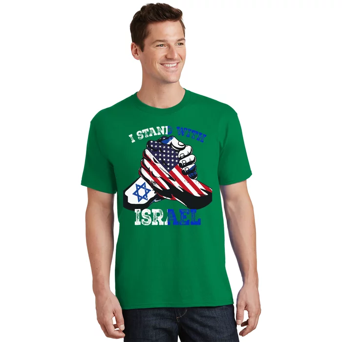 Support I Stand With Israel Jewish Heritage Israeli Flag T-Shirt