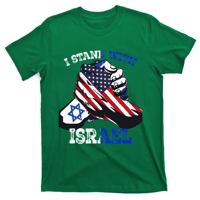 Support I Stand With Israel Jewish Heritage Israeli Flag T-Shirt