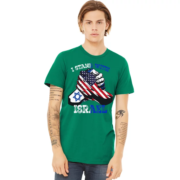 Support I Stand With Israel Jewish Heritage Israeli Flag Premium T-Shirt