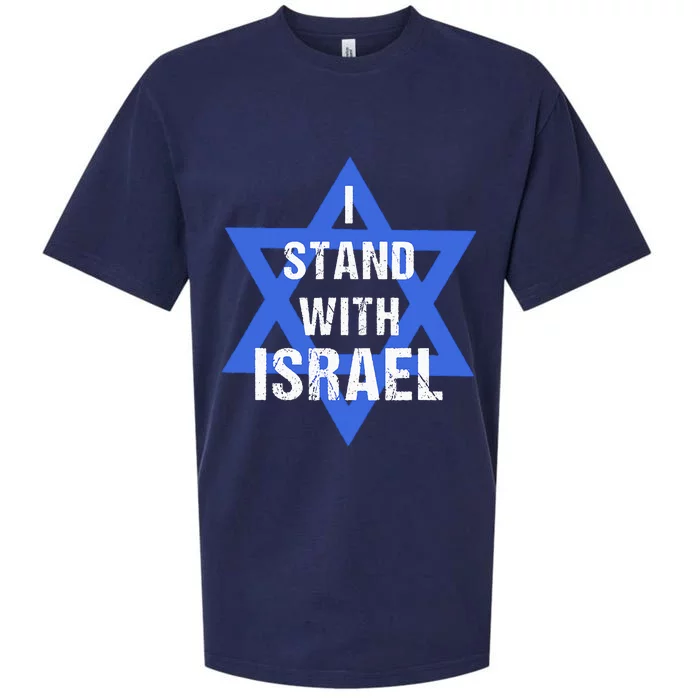 Support I Stand With Israel Jewish Heritage Israeli Flag Sueded Cloud Jersey T-Shirt