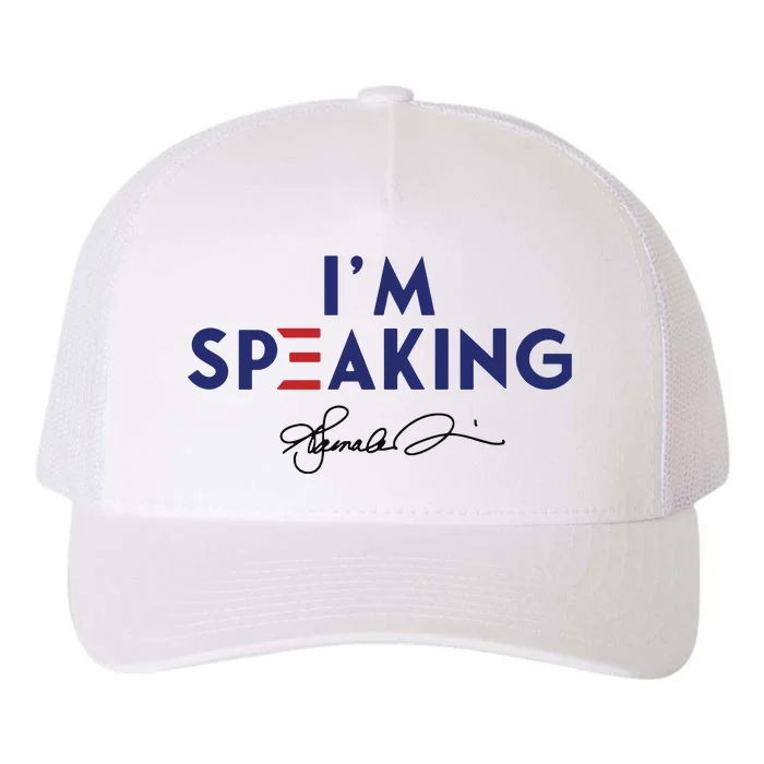 Signature IM Speaking Kamala Harris Yupoong Adult 5-Panel Trucker Hat