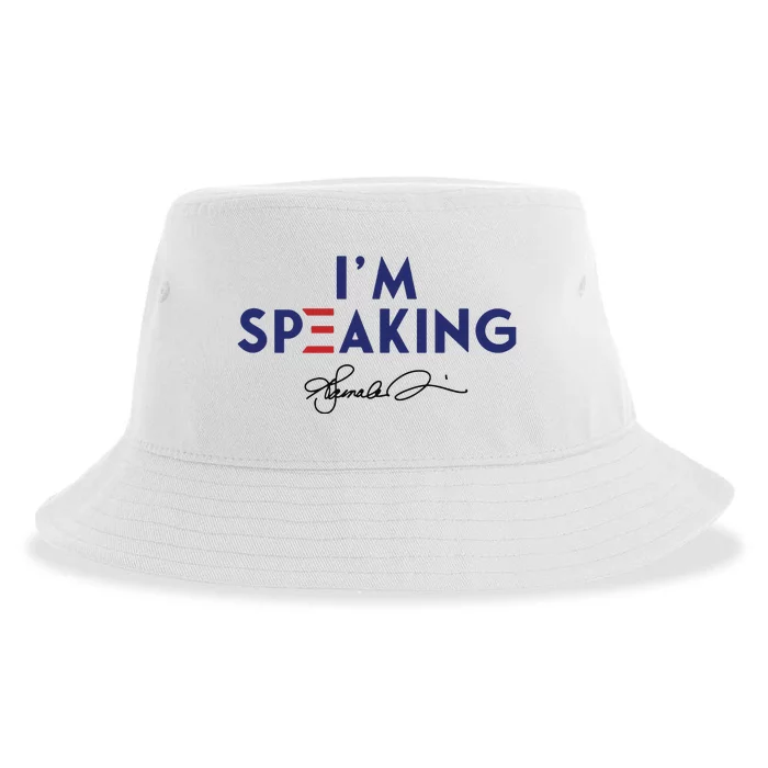 Signature IM Speaking Kamala Harris Sustainable Bucket Hat