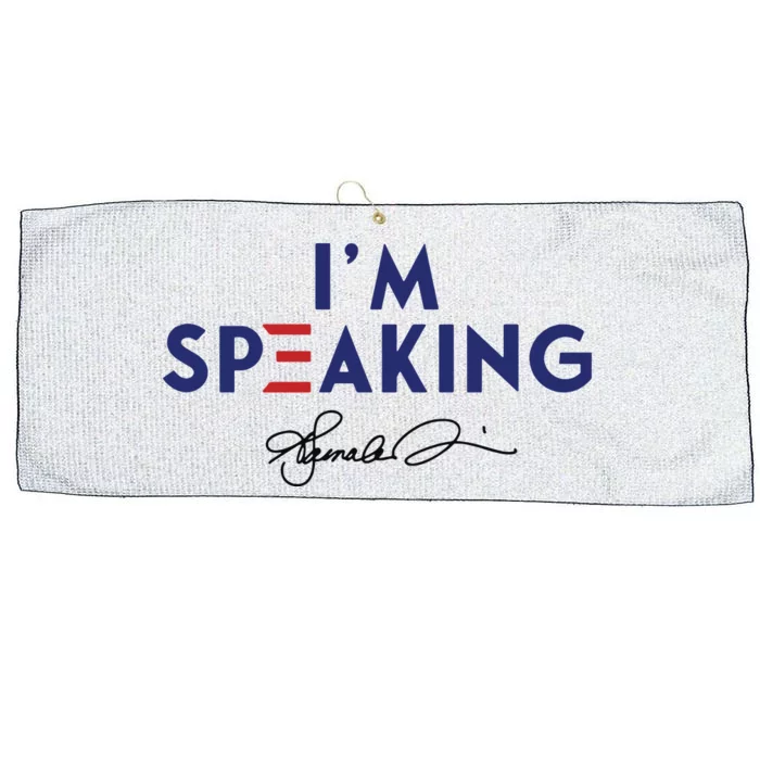 Signature IM Speaking Kamala Harris Large Microfiber Waffle Golf Towel