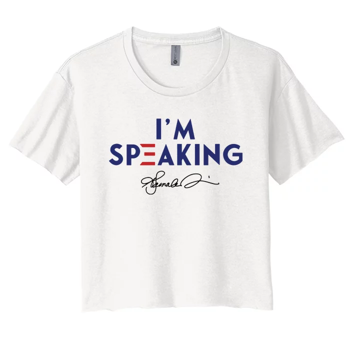 Signature IM Speaking Kamala Harris Women's Crop Top Tee