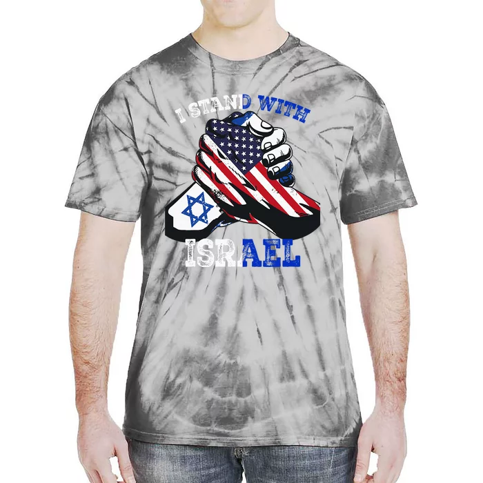 Support I Stand With Israel Jewish Heritage Israeli Flag Tie-Dye T-Shirt