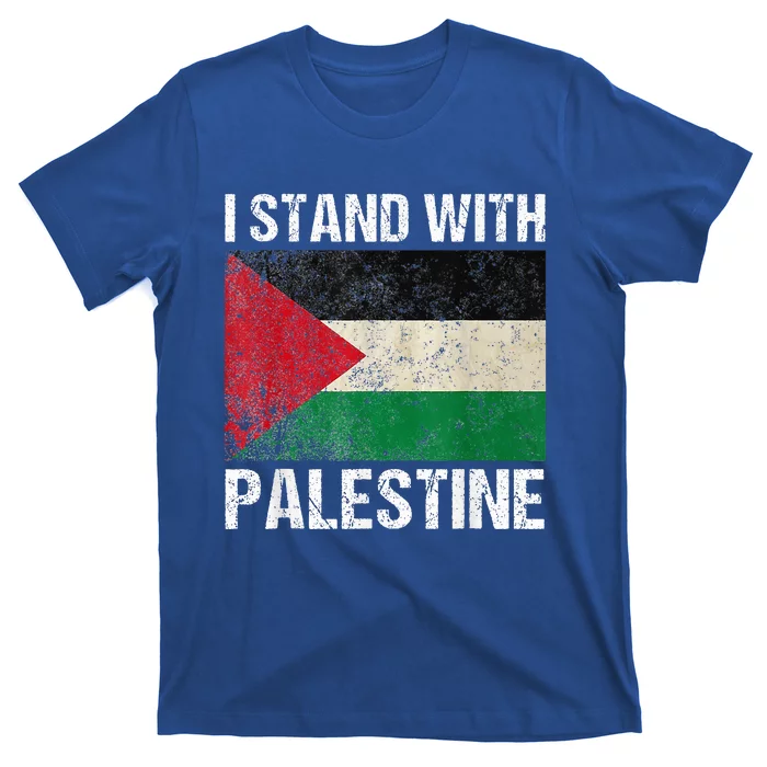 Support I Stand With Palestine Free Palestine Flag Arabic T-Shirt