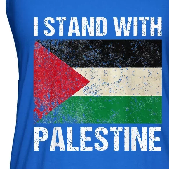 Support I Stand With Palestine Free Palestine Flag Arabic Ladies Essential Flowy Tank