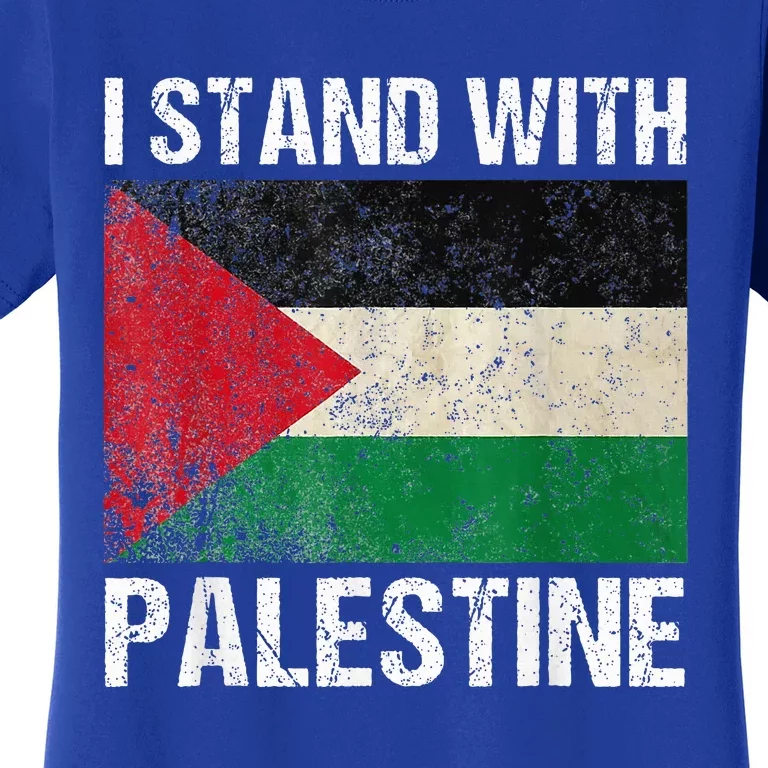 Support I Stand With Palestine Free Palestine Flag Arabic Women's T-Shirt