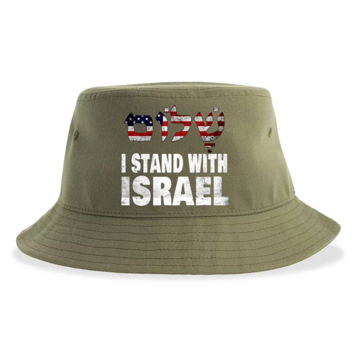 Shalom I Stand With Israel Sustainable Bucket Hat