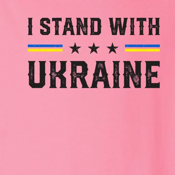 Support I Stand With Ukraine American Ukrainian Flag Gift Toddler Long Sleeve Shirt