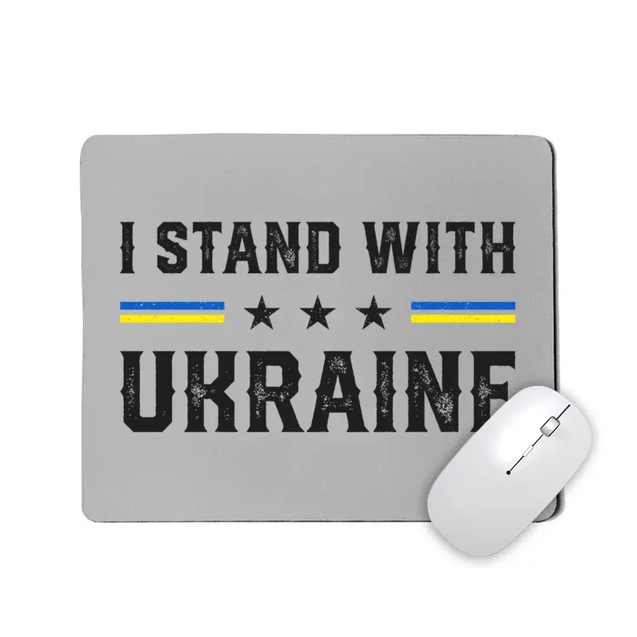 Support I Stand With Ukraine American Ukrainian Flag Gift Mousepad