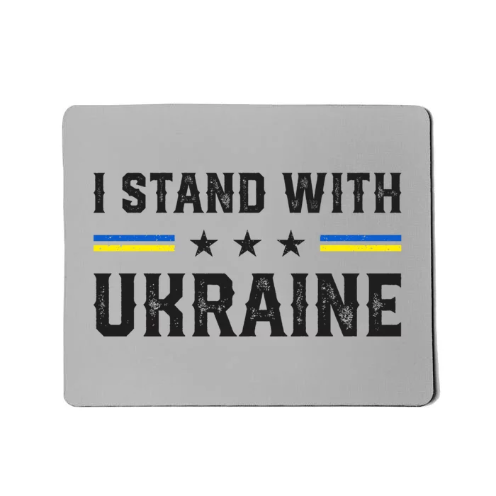 Support I Stand With Ukraine American Ukrainian Flag Gift Mousepad