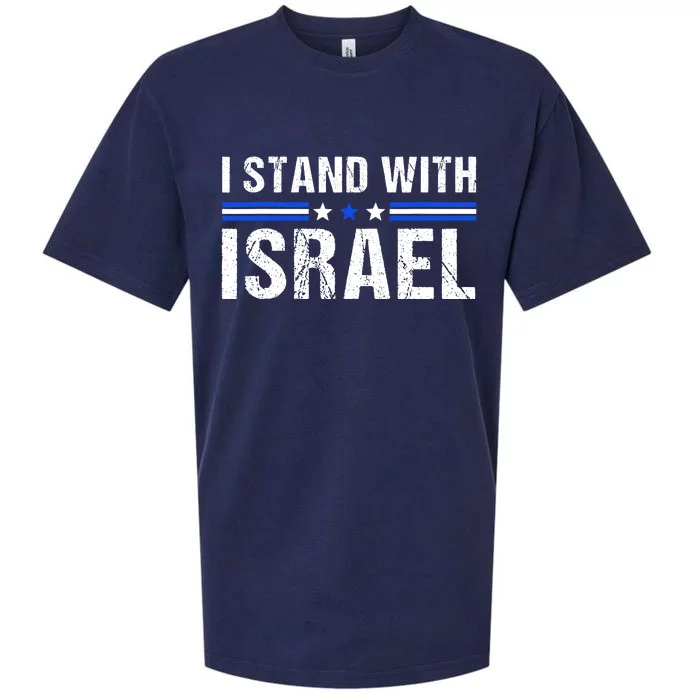 Support I Stand With Israel Jewish Heritage Israeli Flag Sueded Cloud Jersey T-Shirt