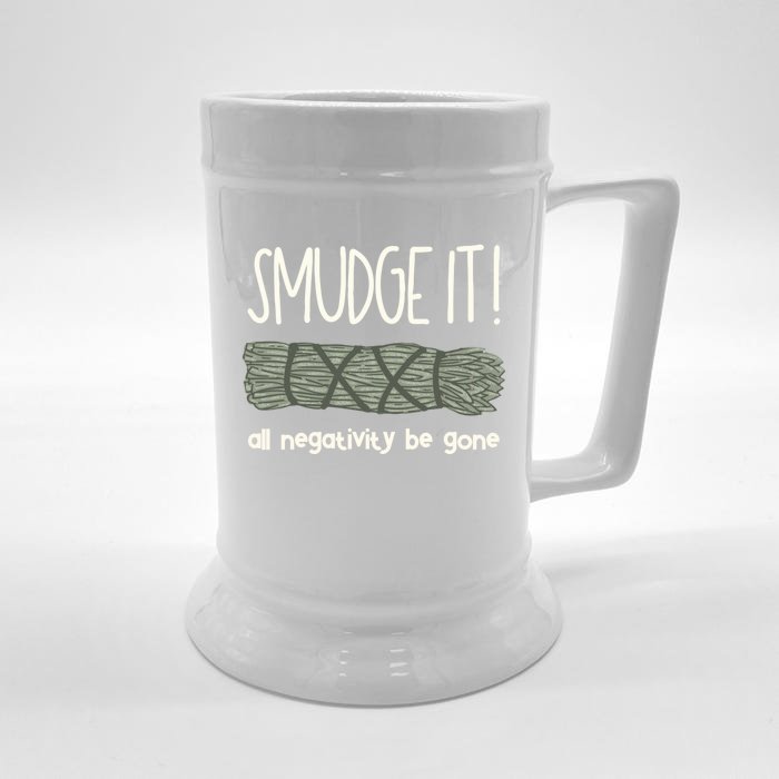 Smudge It Sage Burning Spiritual Healing Boho Witch Gift Front & Back Beer Stein