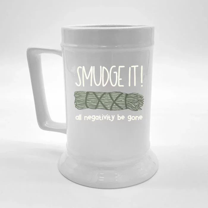 Smudge It Sage Burning Spiritual Healing Boho Witch Gift Front & Back Beer Stein