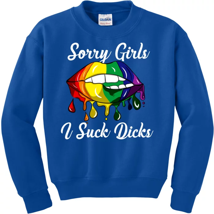 Sorry I Suck Dicks Like In Gay Bananas Lgbt Csd Gift Kids Sweatshirt