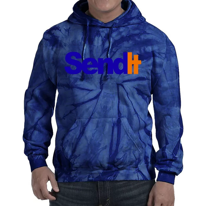 Sent It Spoof Parody Logo Tie Dye Hoodie