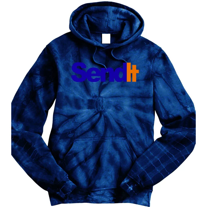 Sent It Spoof Parody Logo Tie Dye Hoodie