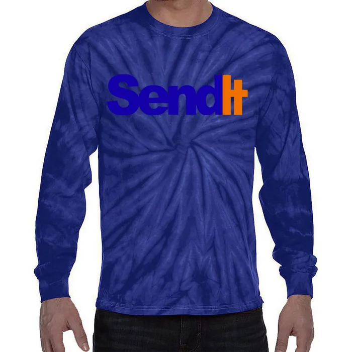 Sent It Spoof Parody Logo Tie-Dye Long Sleeve Shirt