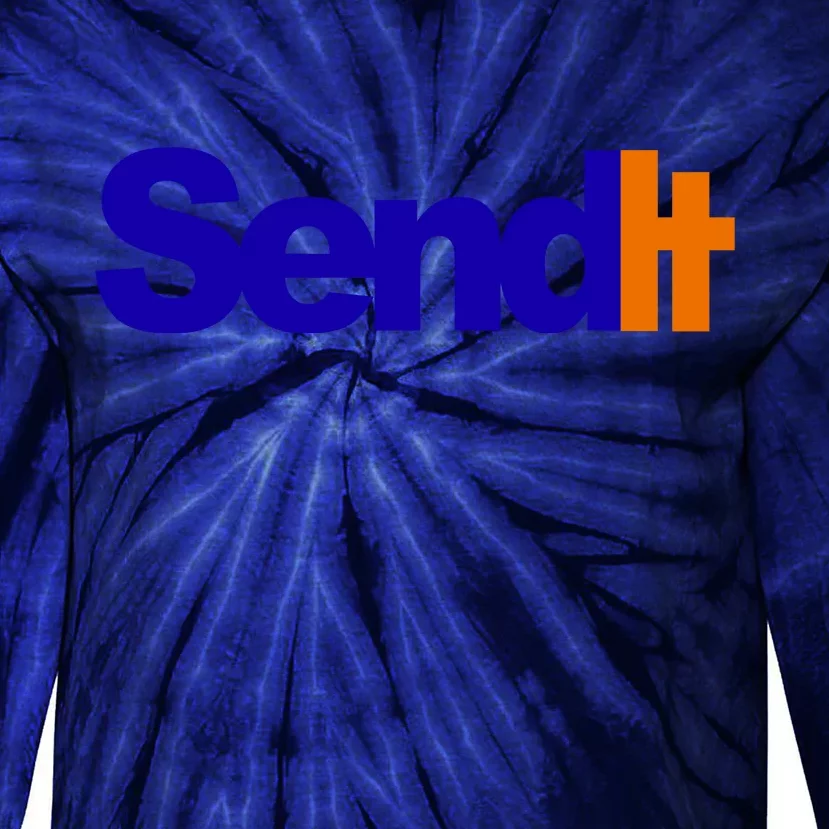 Sent It Spoof Parody Logo Tie-Dye Long Sleeve Shirt