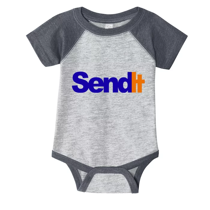 Sent It Spoof Parody Logo Infant Baby Jersey Bodysuit