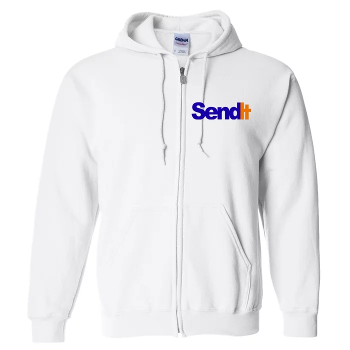 Sent It Spoof Parody Logo Full Zip Hoodie