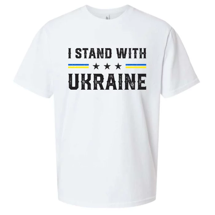 Support I Stand With Ukraine American Ukrainian Flag Cute Gift Sueded Cloud Jersey T-Shirt