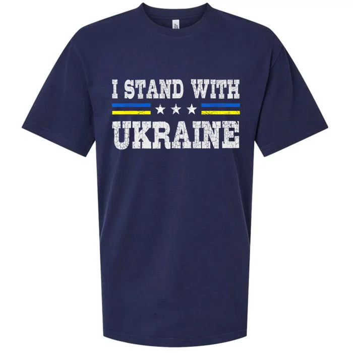 Support I Stand With Ukraine American Ukrainian Flag Gift Sueded Cloud Jersey T-Shirt