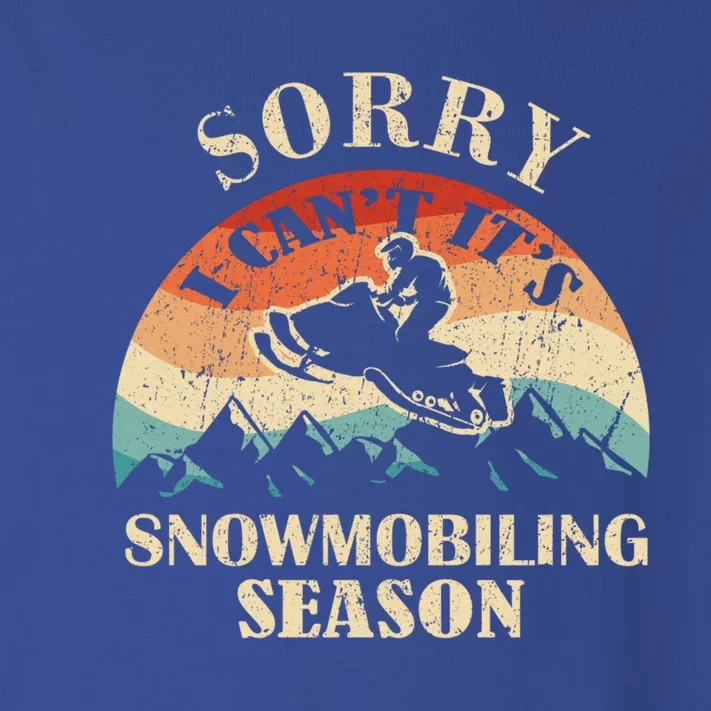 Sorry It's Snowmobiling Season Funny Snowmobile Rider Gift Toddler Long Sleeve Shirt